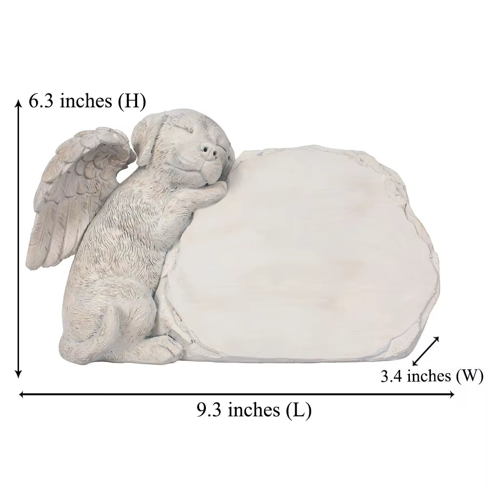Personalized Dog Angel Memorial Garden Statue