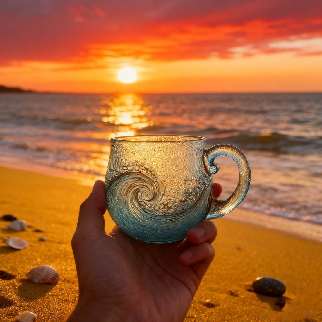 Sea Glass Wave Mug